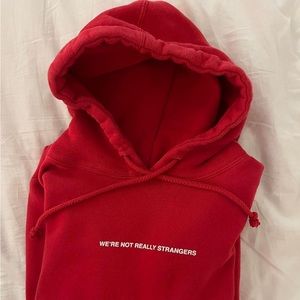 we’re not really strangers hoodie